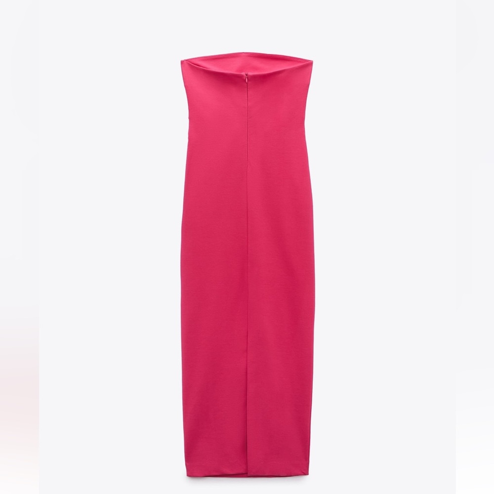 Zara MIDI DRESS. Fuchsia. Size S. New with Tags. - Picture 7 of 8